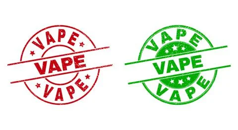 VAPE Round Watermarks Using Corroded Style Stock Illustration