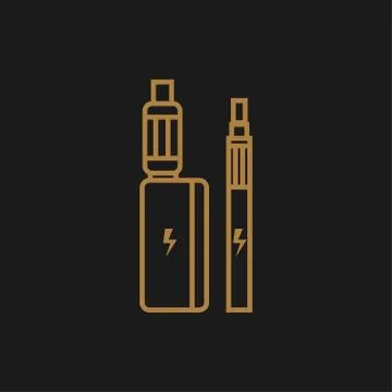 Vape smoking tools vector icon, NO VAPING Stock Illustration