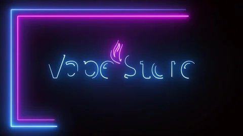 Vape store signed neon light effect green screen background Stock Footage 281030855