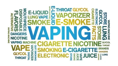 Vaping animated tag word cloud,animation... | Stock Video | Pond5