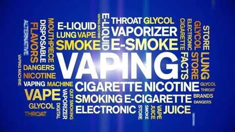 Vaping animated tag word cloud,animation... | Stock Video | Pond5
