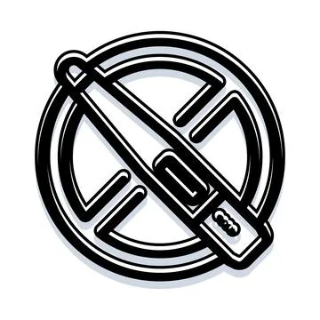 Vaping ban sign preventing e cigarette use イラスト素材