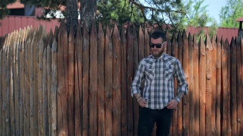 Vaping Bearded Man. Stock Footage 75327706