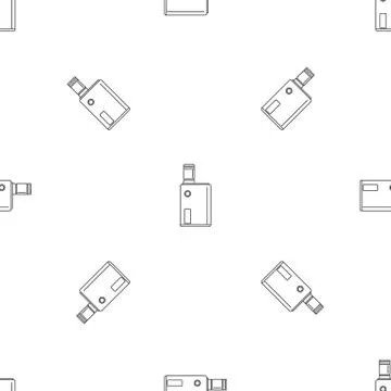Vaping box pattern seamless vector Illustrazione stock