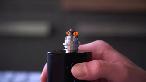 Vaping Couple and alternative concept of smoking without nicotine, the springs a Stock Footage 85992109