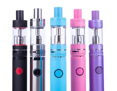 Vaping devices isolated on white Stock Photos