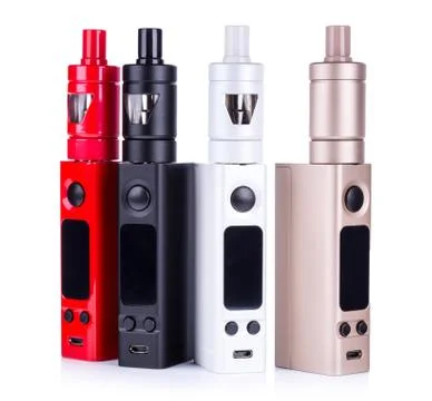 Vaping devices isolated on white Stock Photos