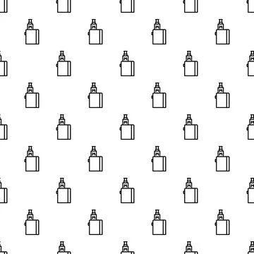 Vaping electronic cigarettes seamless pattern on white background Stock Illustration