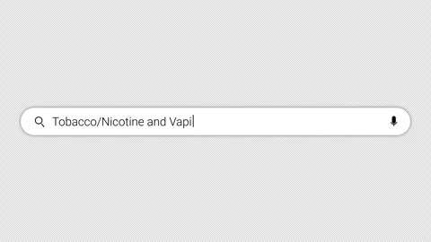 Vaping text typing in search balk animation on white screen in 4k Stock Footage 292538482