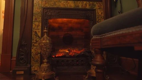 Vapor Fireplace  Stock Footage 106090819