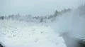 Vapor from the sewerage fllowing in water storage basin HD Footage