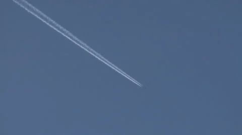Vapor trail in out 2 Stock Footage 3139760