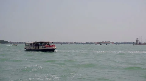 Vaporette in Venice lagoon Stock Footage 45810516