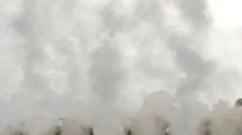 Vapors from the cooling system of a geothermal power station Stock Footage 41807991