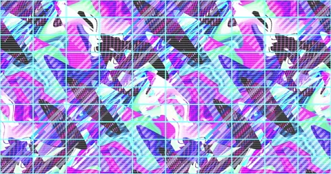 Vaporwave background with grid and waves. Seamless loop. Retrowave video Stock Footage 119790501