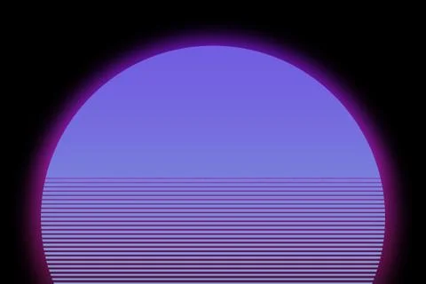 Vaporwave Circle Stock Illustration