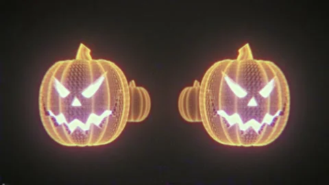 Vaporwave Pumpkin Background Loop Stock-Footage 140770911