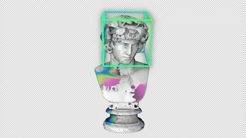 Vaporwave Vision - Dionysus Video stock 136659912