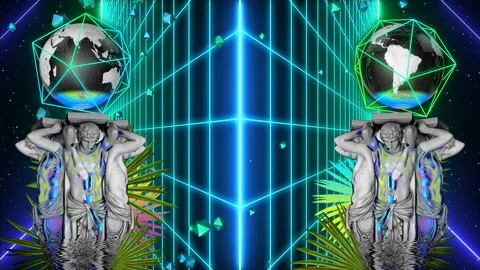 Vaporwave Vision - Stipites Video stock 136656705