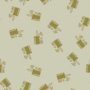 Vapour smell glyph vector seamless pattern Stock-Illustration