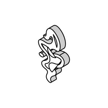 Vapour smell isometric icon vector illustration Illustration