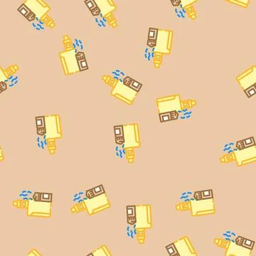 Vapour smell vector seamless pattern Stock Illustration