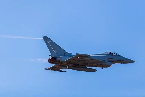 Vapour trail of the Typhoon Stock Photos