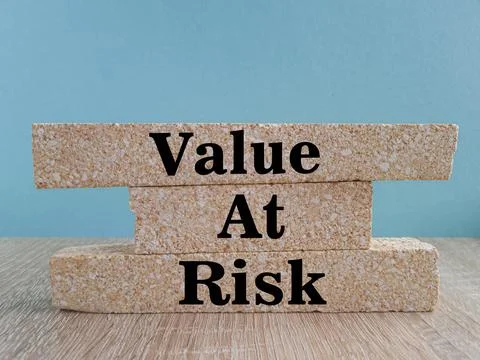 VAR Value at risk symbol. Concept words VAR Value at risk on brick blocks Stock Photos