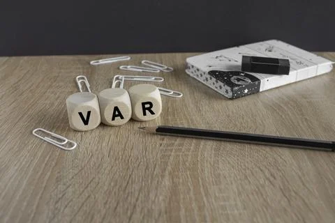 VAR Value at risk symbol. Stock Photos