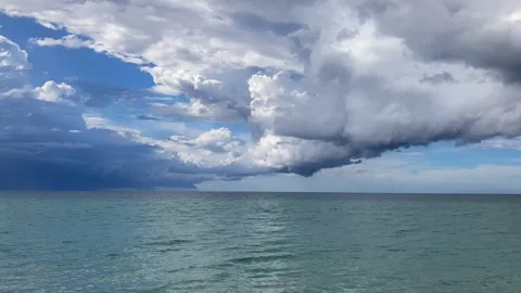 Varadero beach Timelapse storm Video stock 218978513