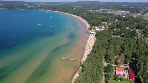 Varamon, lake Vättern Stock Footage 147339347