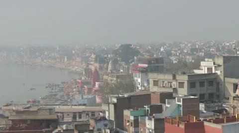 Varanasi-from above Stock Footage 37730023