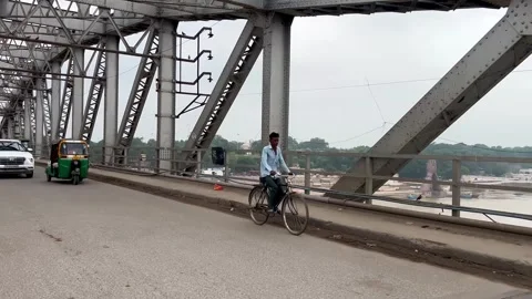 Varanasi bridge Stock Footage 285025833