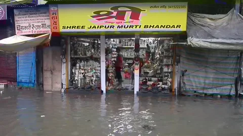 Varanasi Flood  Stock Footage 116803910