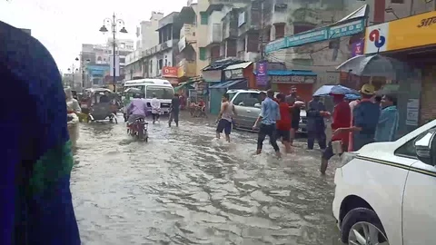 Varanasi Flood  Stock Footage 116804007