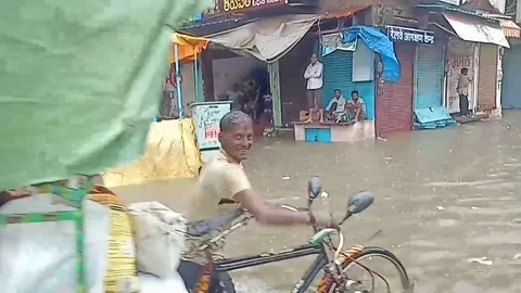 Varanasi Flood  Stock Footage 116804076