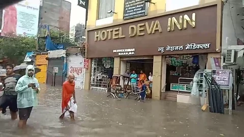 Varanasi Flood Stock Footage 116804107