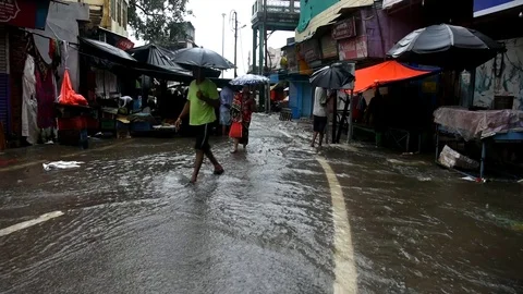 Varanasi Flood  Stock Footage 116807414