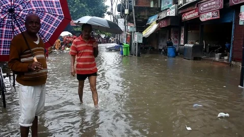 Varanasi Flood  Stock Footage 116807791