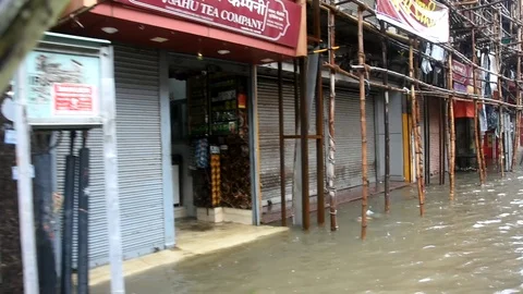 Varanasi Flood Stock Footage 116807879
