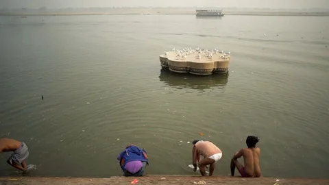 Varanasi ganges Life Stock Footage 112071951