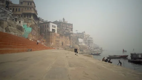 Varanasi ganges view Stock Footage 112063268