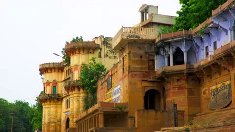 Varanasi ghat india Video stock 219304186