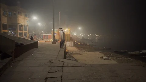 Varanasi ghat view Stock Footage 112080520