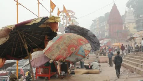 Varanasi Ghats 03 Stock Footage 11022795