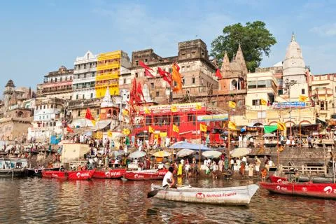 Varanasi ghats Stock Photos