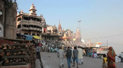Varanasi India Video stock 24818405