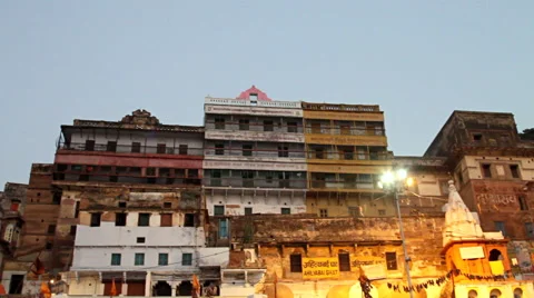 Varanasi, India from the Ganges River Video stock 41239934