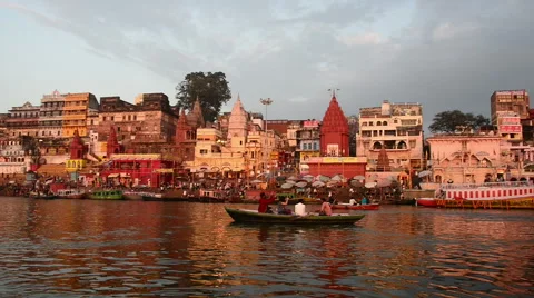 Varanasi river view Video stock 40866167