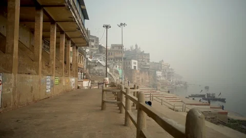 Varanasi river view Stock Footage 112062651